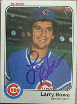 Larry Bowa Signed 1983 Fleer Baseball Card - Chicago Cubs #491