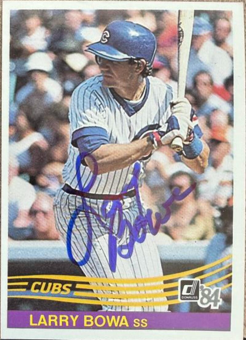 Larry Bowa Signed 1984 Donruss Baseball Card - Chicago Cubs #239
