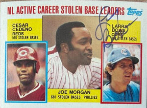 Larry Bowa Signed 1984 Topps Baseball Card - Chicago Cubs #705