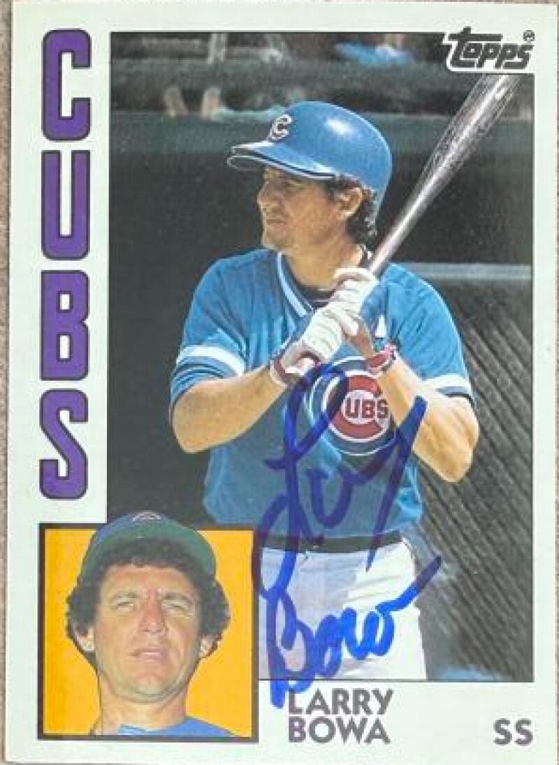 Larry Bowa Signed 1984 Topps Tiiffany Baseball Card - Chicago Cubs #757