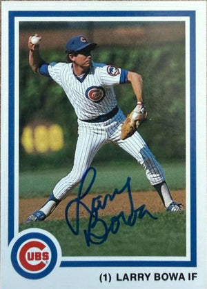Larry Bowa Signed 1985 7-Up Chicago Cubs SGA Baseball Card - Chicago Cubs #NNO