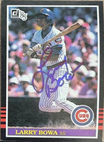 Larry Bowa Signed 1985 Donruss Baseball Card - Chicago Cubs #361