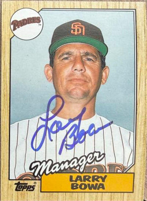 Larry Bowa Signed 1987 Topps Traded Baseball Card - San Diego Padres #8T