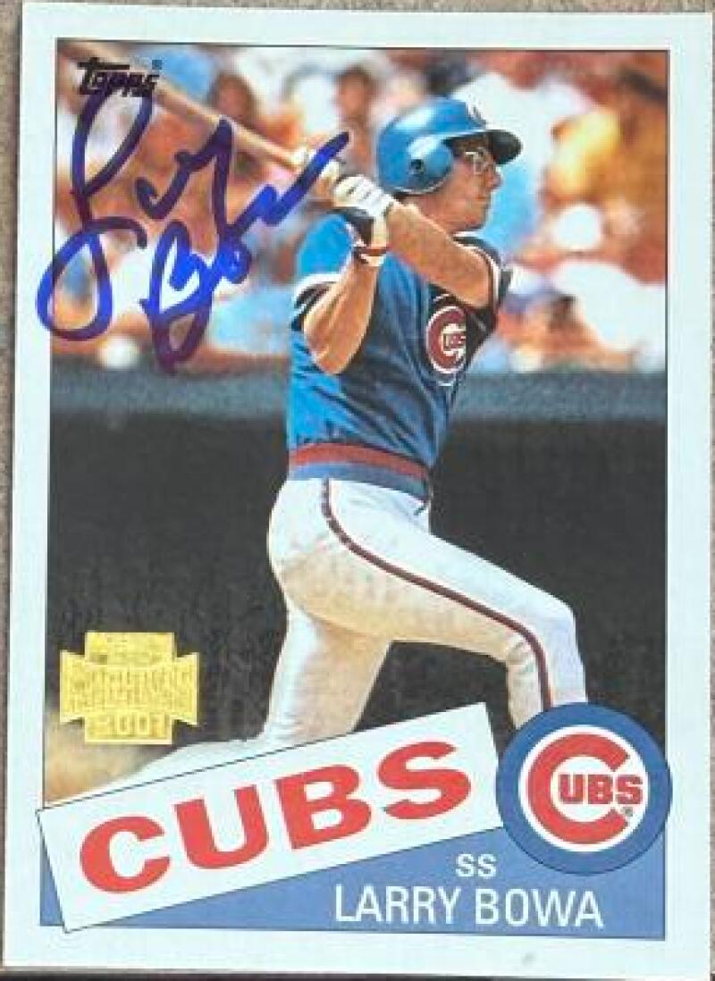 Larry Bowa Signed 2001 Topps Archives Baseball Card - Chicago Cubs #372