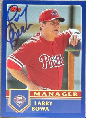 Larry Bowa Signed 2003 Topps Baseball Card - Philadelphia Phillies #283 MGR