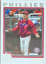 Larry Bowa Signed 2004 Topps Baseball Card - Philadelphia Phillies #288 MGR