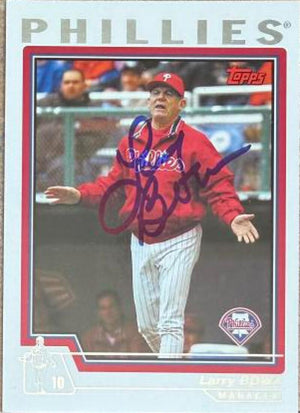 Larry Bowa Signed 2004 Topps Baseball Card - Philadelphia Phillies #288 MGR