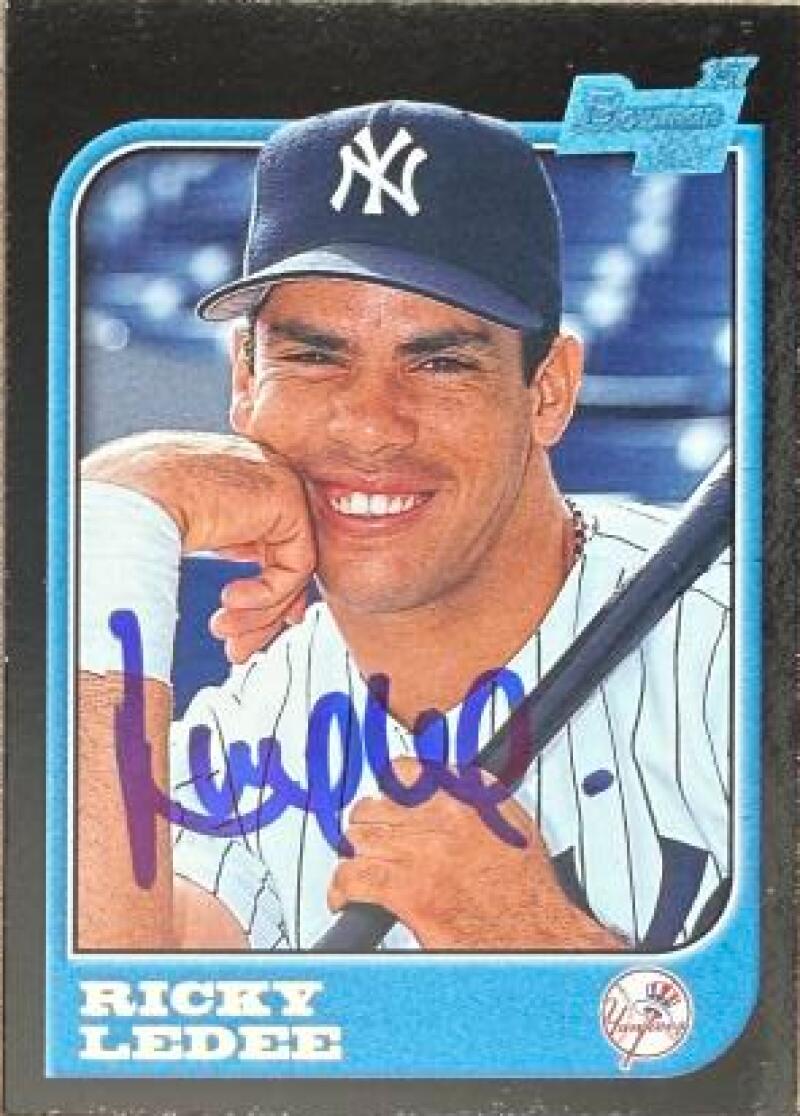 Ricky Ledee Signed 1997 Bowman Baseball Card - New York Yankees #75 FBC, RC