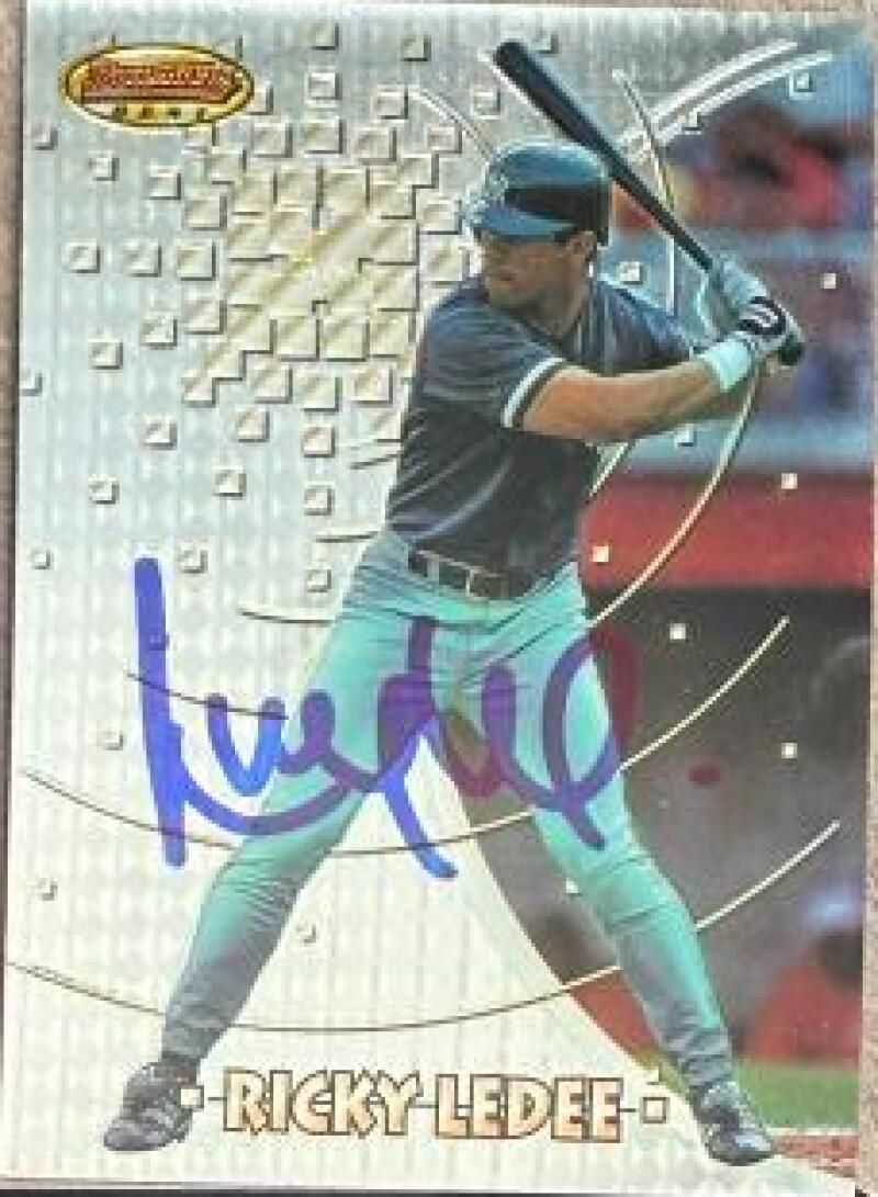 Ricky Ledee Signed 1997 Bowman's Best Baseball Card - New York Yankees #191 RC