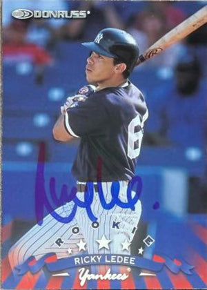 Ricky Ledee Signed 1998 Donruss Baseball Card - New York Yankees #314 ROO