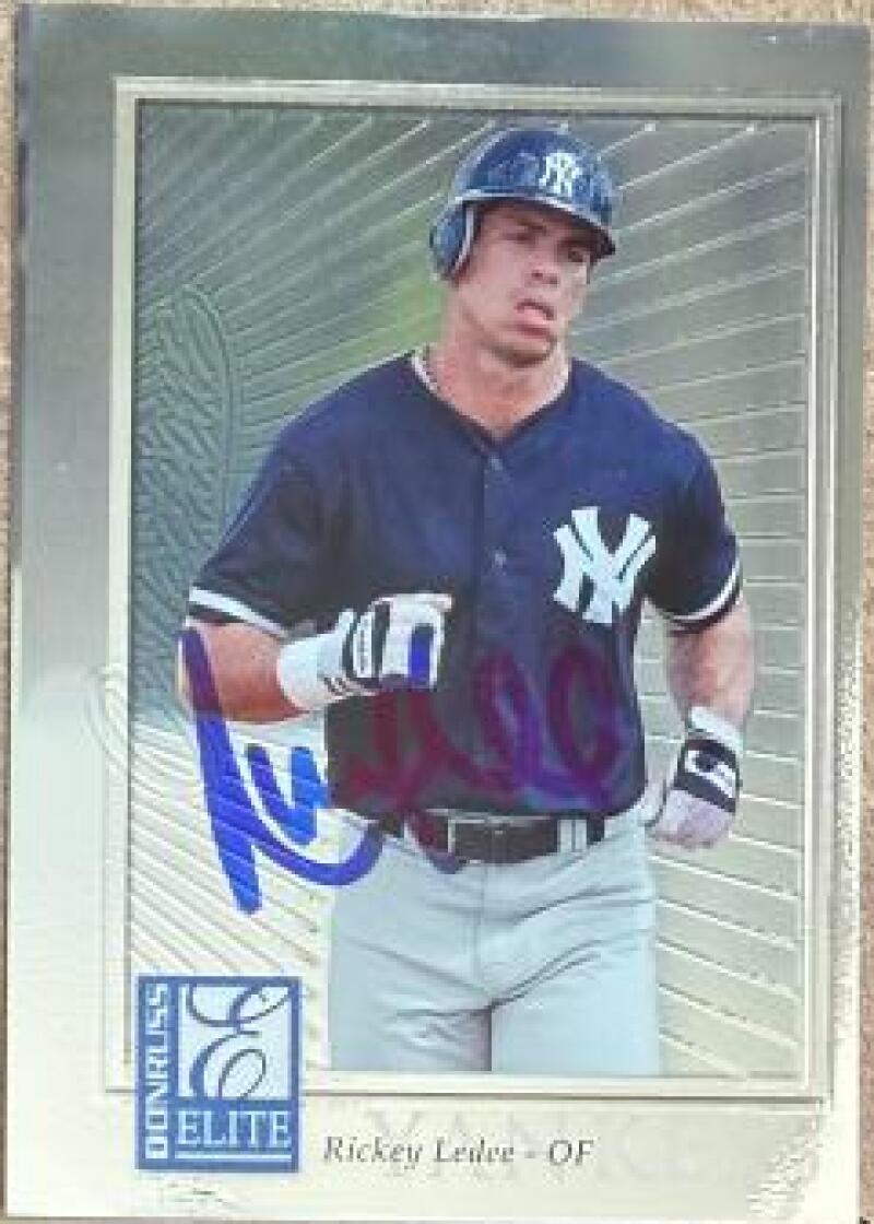 Ricky Ledee Signed 1998 Donruss Collections Elite Baseball Card - New York Yankees #513