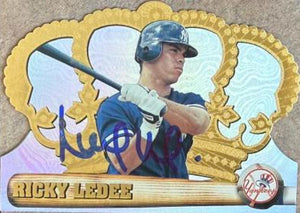 Ricky Ledee Signed 1998 Pacific Crown Royale Baseball Card - New York Yankees #96
