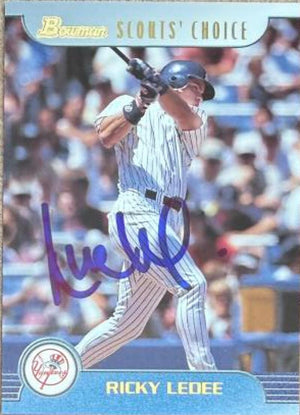 Ricky Ledee Signed 1999 Bowman Scouts' Choice Baseball Card - New York Yankees #SC18