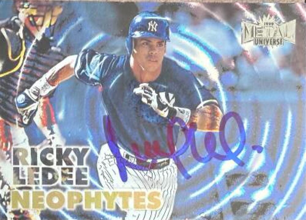Ricky Ledee Signed 1999 Metal Universe Neophytes Baseball Card - New York Yankees #4 NP