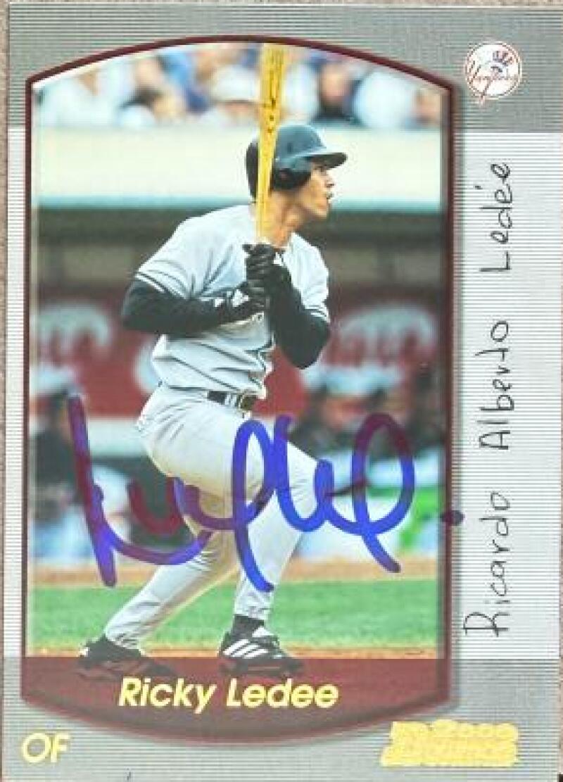 Ricky Ledee Signed 2000 Bowman Baseball Card - New York Yankees #73