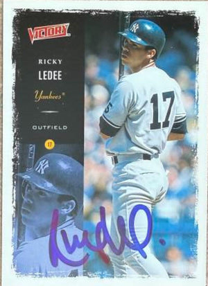 Ricky Ledee Signed 2000 Upper Deck Victory Baseball Card - New York Yankees #329