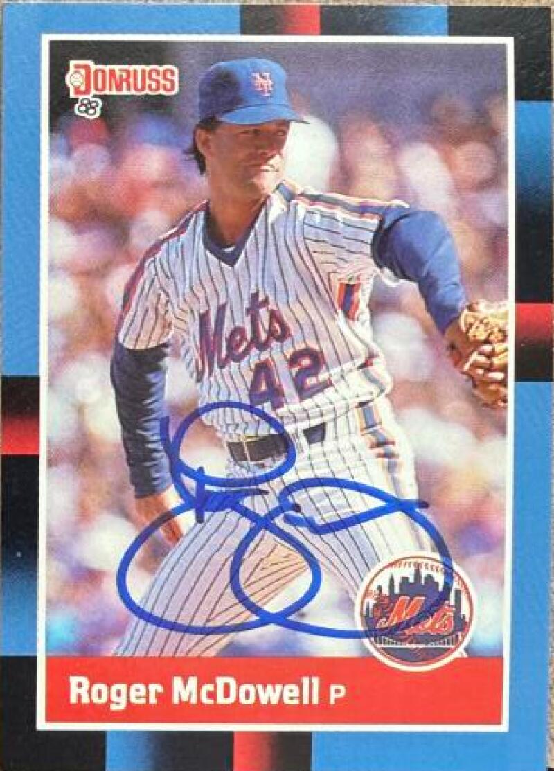 Roger McDowell Signed 1988 Donruss Baseball Card - New York Mets #651