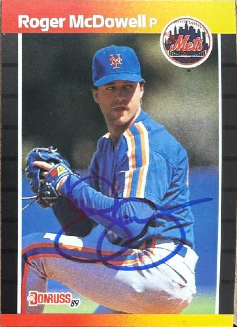 Roger McDowell Signed 1989 Donruss Baseball Card - New York Mets #265