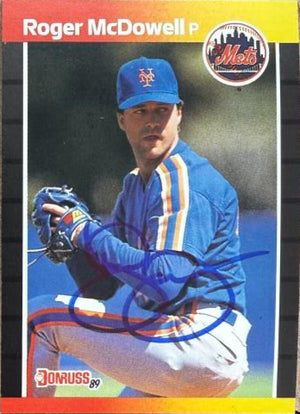 Roger McDowell Signed 1989 Donruss Baseball Card - New York Mets #265
