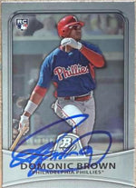 Domonic Brown Signed 2010 Bowman Platinum Baseball Card - Philadelphia Phillies #6 RC