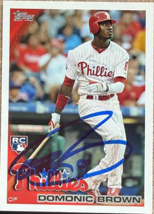 Domonic Brown Signed 2010 Topps Update Baseball Card - Philadelphia Phillies #US-318 RC