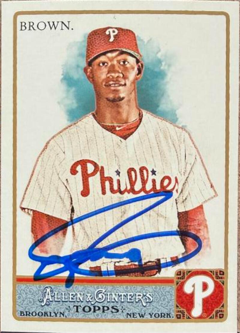 Domonic Brown Signed 2011 Topps Allen & Ginter Baseball Card - Philadelphia Phillies #324 SP