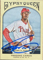 Domonic Brown Signed 2011 Topps Gypsy Queen Baseball Card - Philadelphia Phillies #336 SP