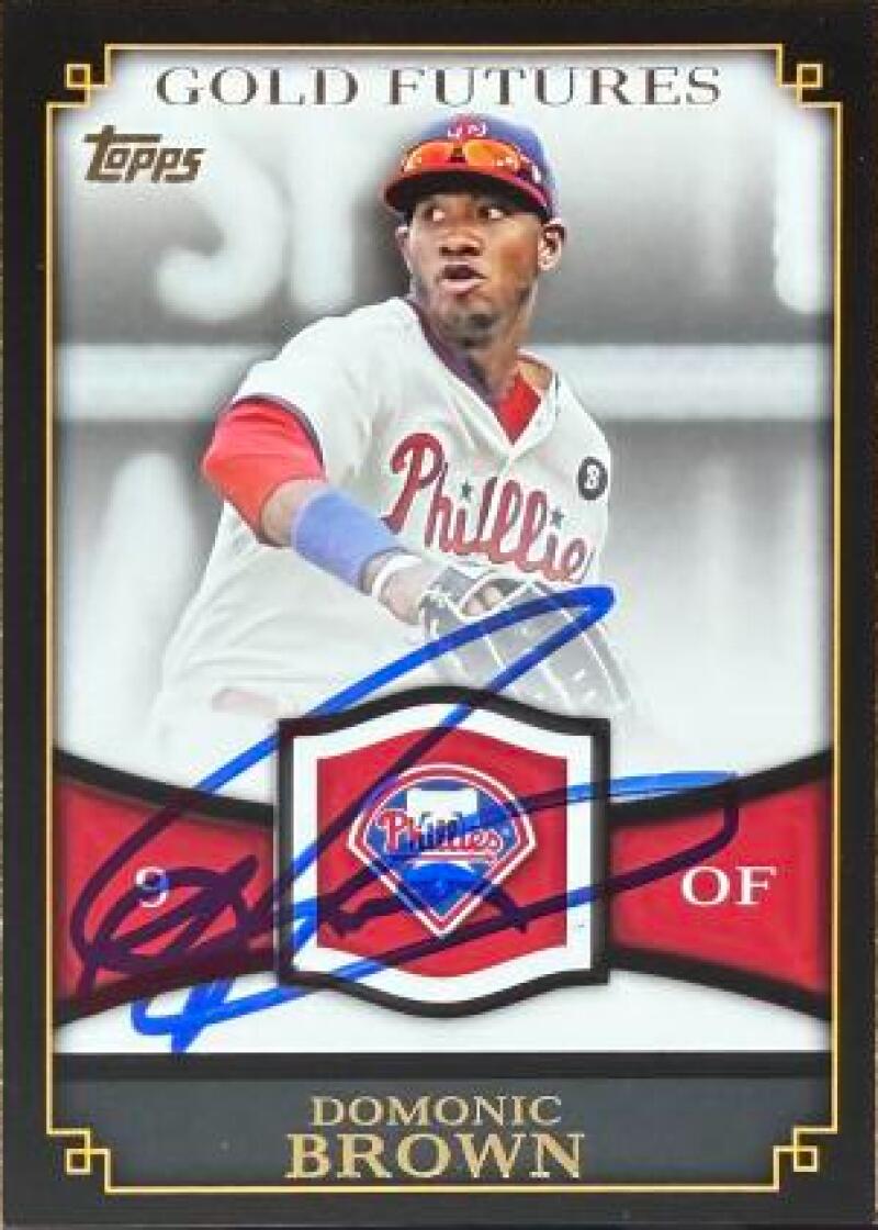 Domonic Brown Signed 2012 Topps Gold Futures Baseball Card - Philadelphia Phillies #GF-38