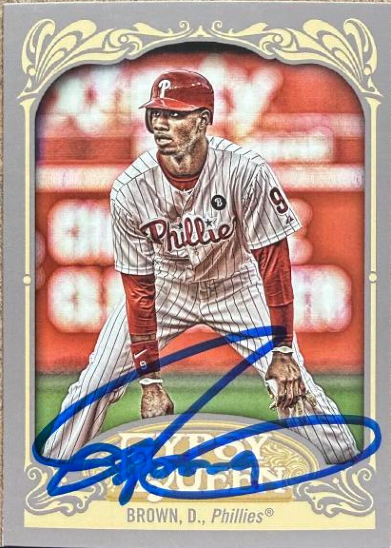 Domonic Brown Signed 2012 Topps Gypsy Queen Baseball Card - Philadelphia Phillies #131