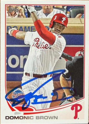 Domonic Brown Signed 2013 Topps Update Baseball Card - Philadelphia Phillies #US309 ASG