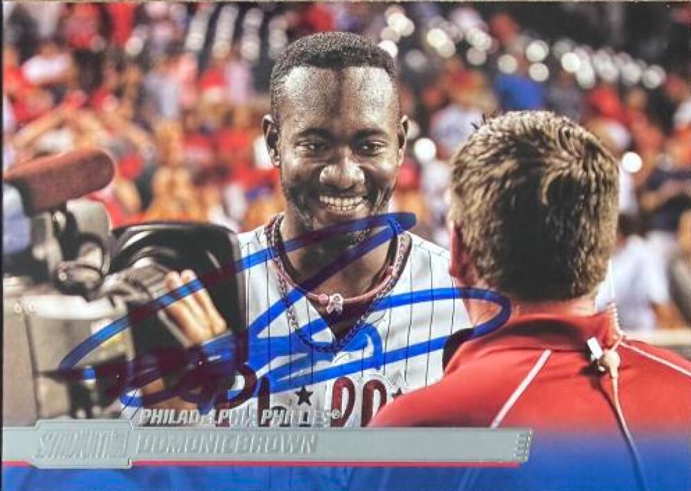 Domonic Brown Signed 2014 Stadium Club Baseball Card - Philadelphia Phillies #167