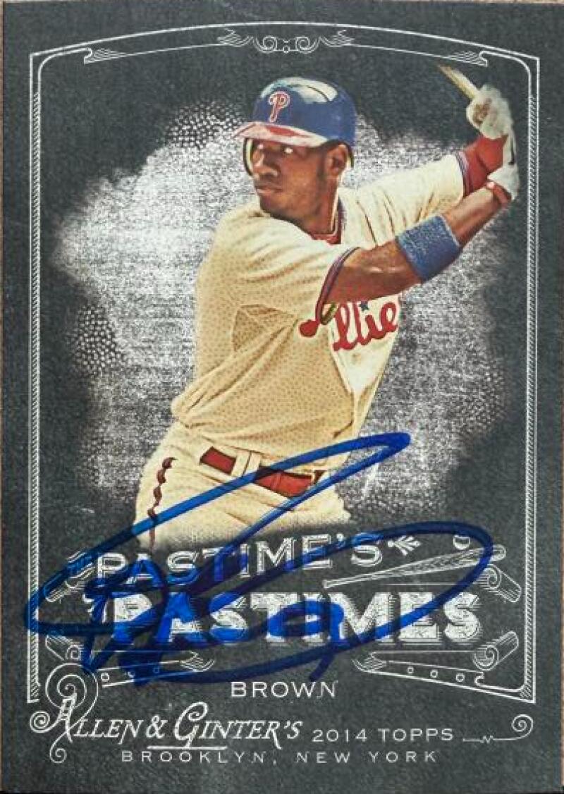 Domonic Brown Signed 2014 Topps Allen & Ginter Pastime's Pastimes Baseball Card - Philadelphia Phillies #PP-DB
