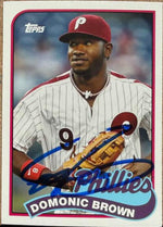 Domonic Brown Signed 2014 Topps Archives Baseball Card - Philadelphia Phillies #184