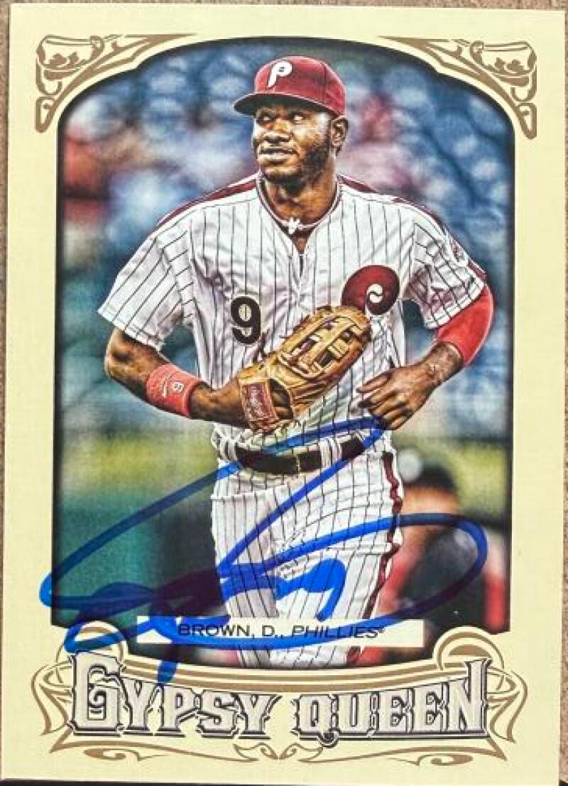 Domonic Brown Signed 2014 Topps Gypsy Queen Baseball Card - Philadelphia Phillies #11