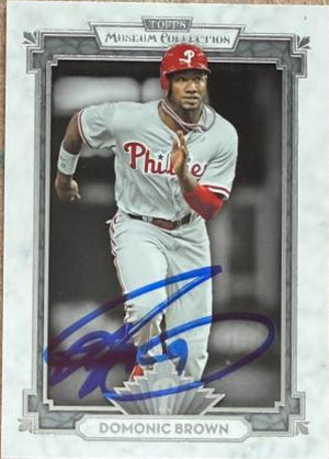 Domonic Brown Signed 2014 Topps Museum Collection Baseball Card - Philadelphia Phillies #91