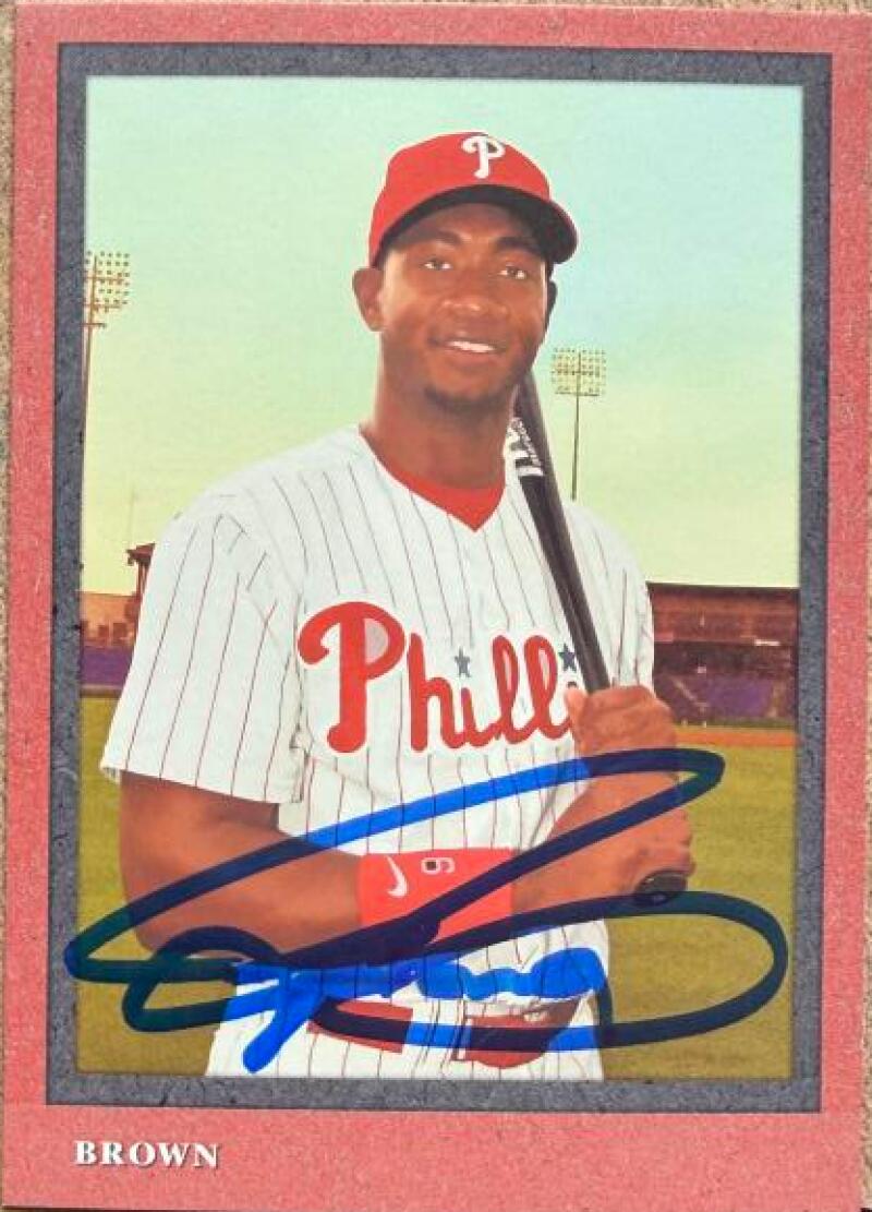 Domonic Brown Signed 2014 Topps Turkey Red Baseball Card - Philadelphia Phillies #45