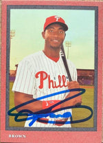 Domonic Brown Signed 2014 Topps Turkey Red Baseball Card - Philadelphia Phillies #45