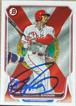 Domonic Brown Signed 2014 Bowman Hometown Baseball Card - Philadelphia Phillies #65