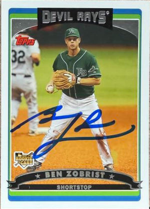 Ben Zobrist Signed 2006 Topps Updates & Highlights Baseball Card - Tampa Bay Rays #UH133
