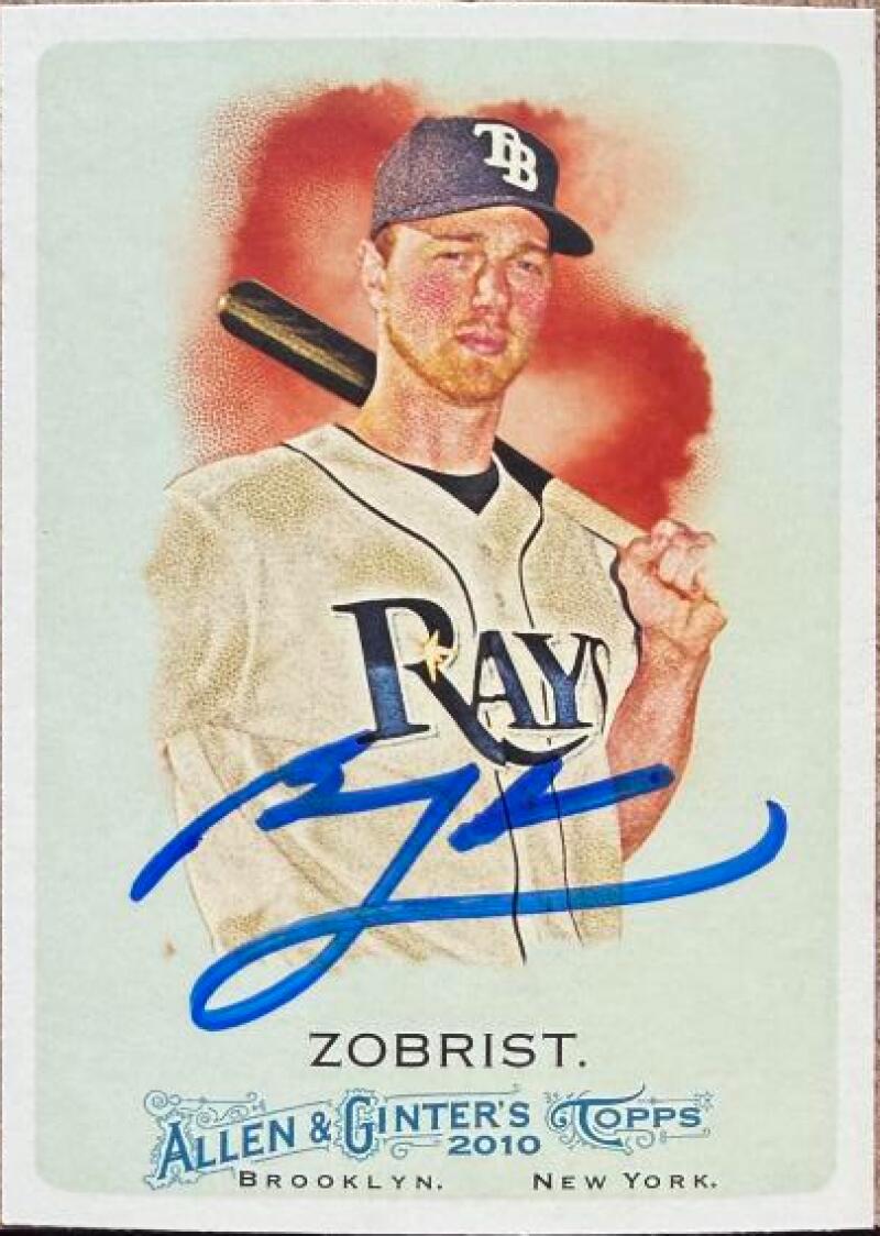 Ben Zobrist Signed 2010 Topps Allen & Ginter Baseball Card - Tampa Bay Rays #179