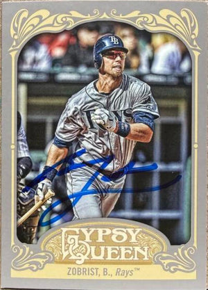 Ben Zobrist Signed 2012 Topps Gypsy Queen Baseball Card - Tampa Bay Rays #33