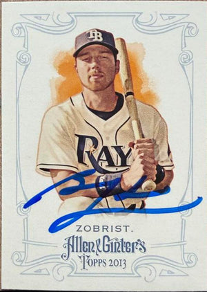 Ben Zobrist Signed 2013 Topps Allen & Ginter Baseball Card - Tampa Bay Rays #71