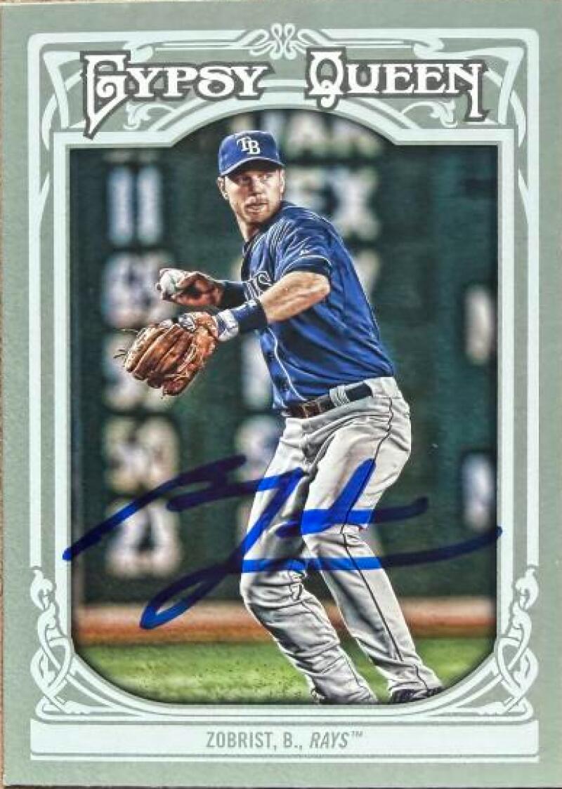 Ben Zobrist Signed 2013 Topps Gypsy Queen Baseball Card - Tampa Bay Rays #235