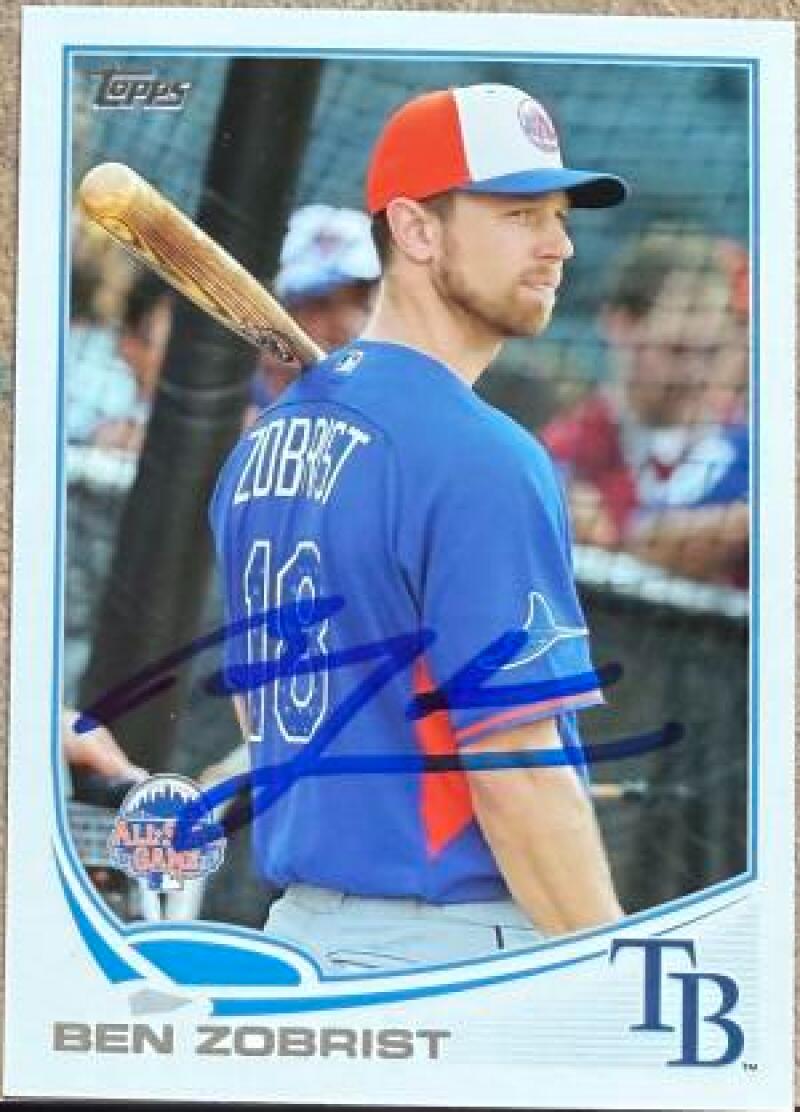 Ben Zobrist Signed 2013 Topps Update Baseball Card - Tampa Bay Rays #US148 ASG