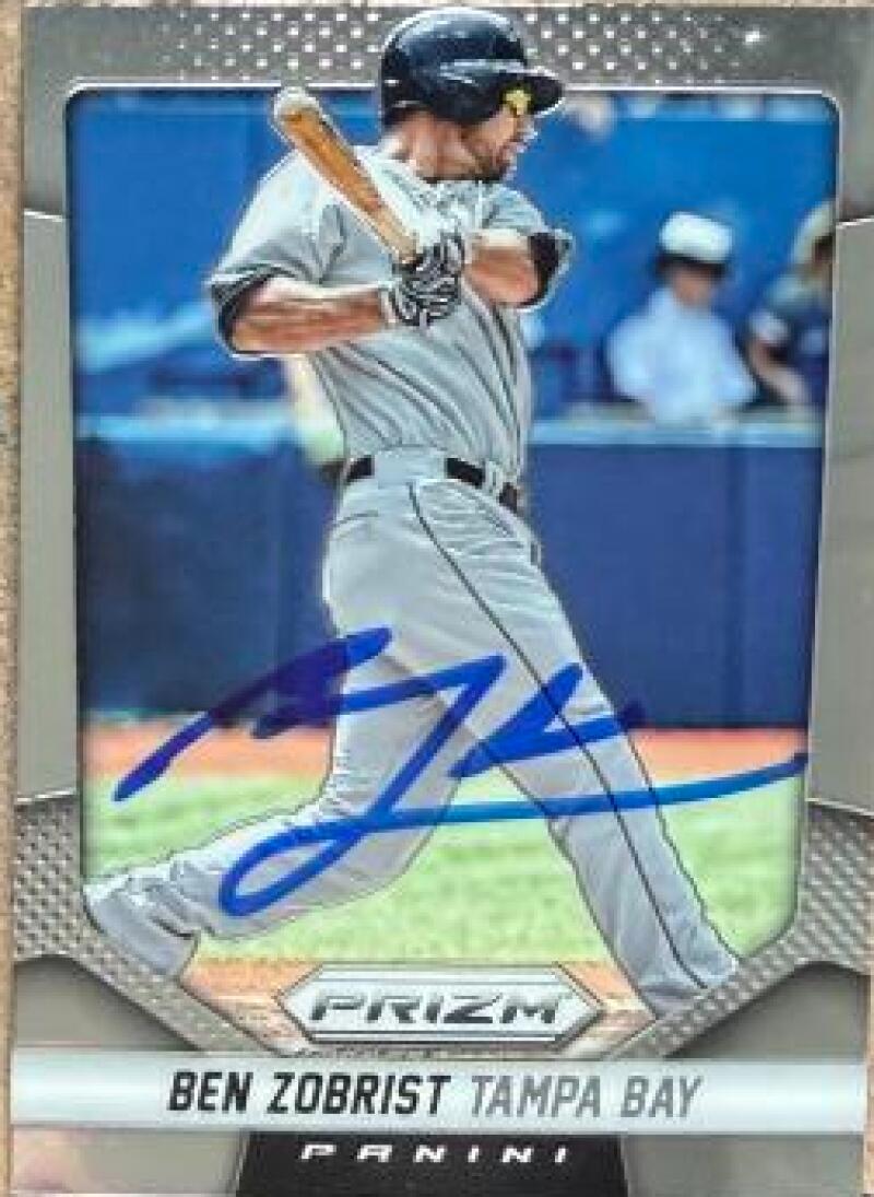 Ben Zobrist Signed 2014 Panini Prizm Baseball Card - Tampa Bay Rays #89