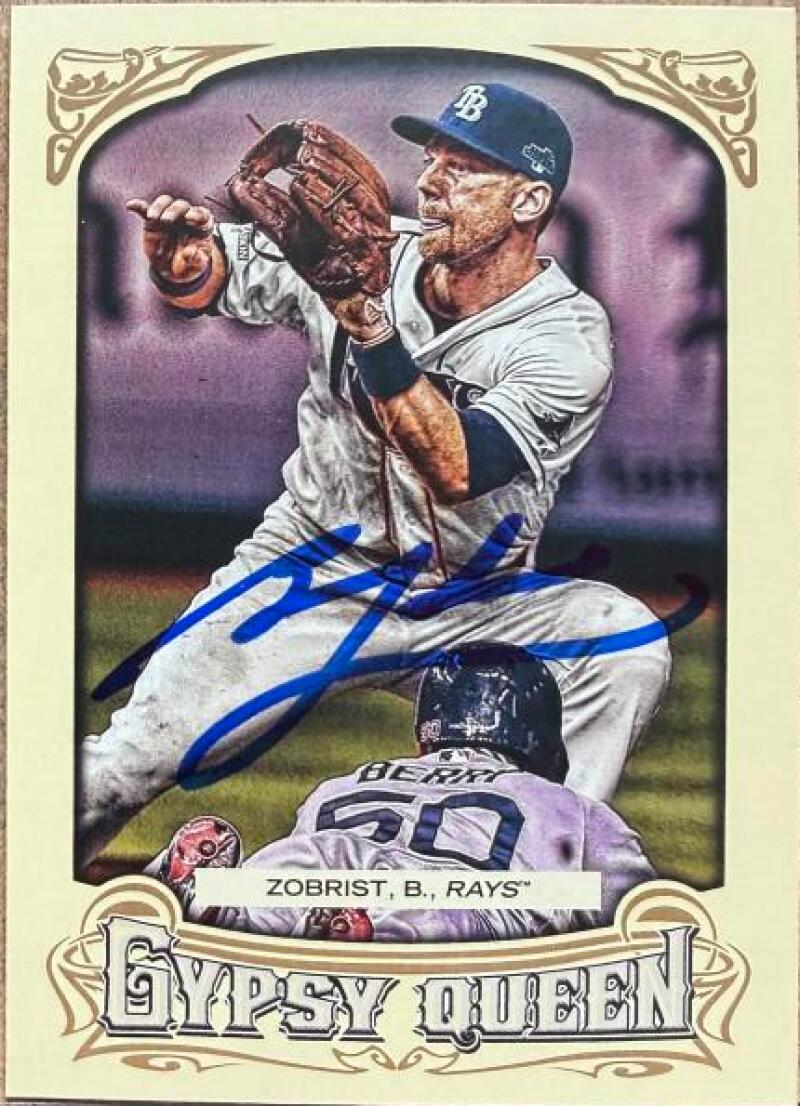 Ben Zobrist Signed 2014 Topps Gypsy Queen Baseball Card - Tampa Bay Rays #73