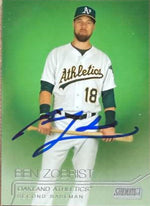 Ben Zobrist Signed 2015 Stadium Club Baseball Card - Oakland A's #138