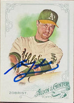 Ben Zobrist Signed 2015 Topps Allen & Ginter Baseball Card - Oakland A's #321 SP