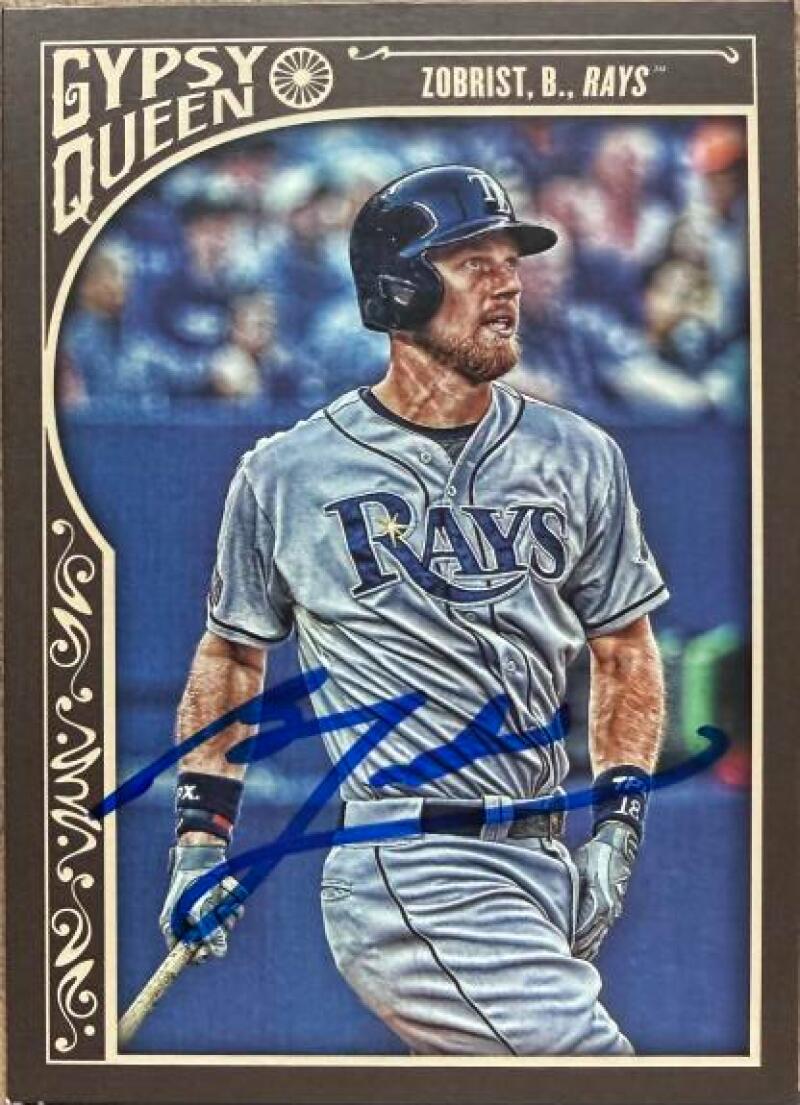 Ben Zobrist Signed 2015 Topps Gypsy Queen Baseball Card - Tampa Bay Rays #73