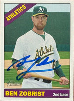 Ben Zobrist Signed 2015 Topps Heritage Baseball Card - Oakland A's #704 SP